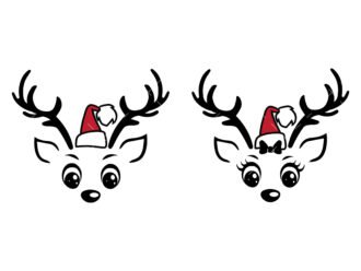 Reindeer Face SVG
