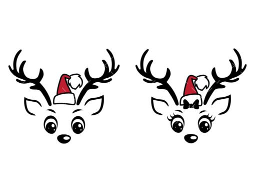 Reindeer Face SVG