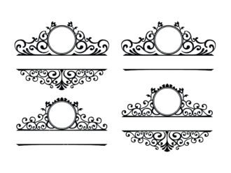 Mailbox Monogram Frame SVG