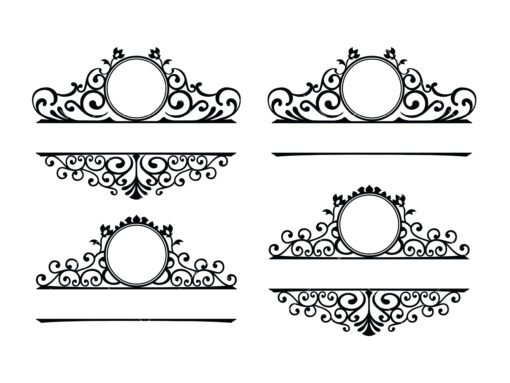 Mailbox Monogram Frame SVG