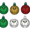 Grinch Face SVG Christmas Ornaments SVG