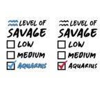 Level of Savage aquarius svg