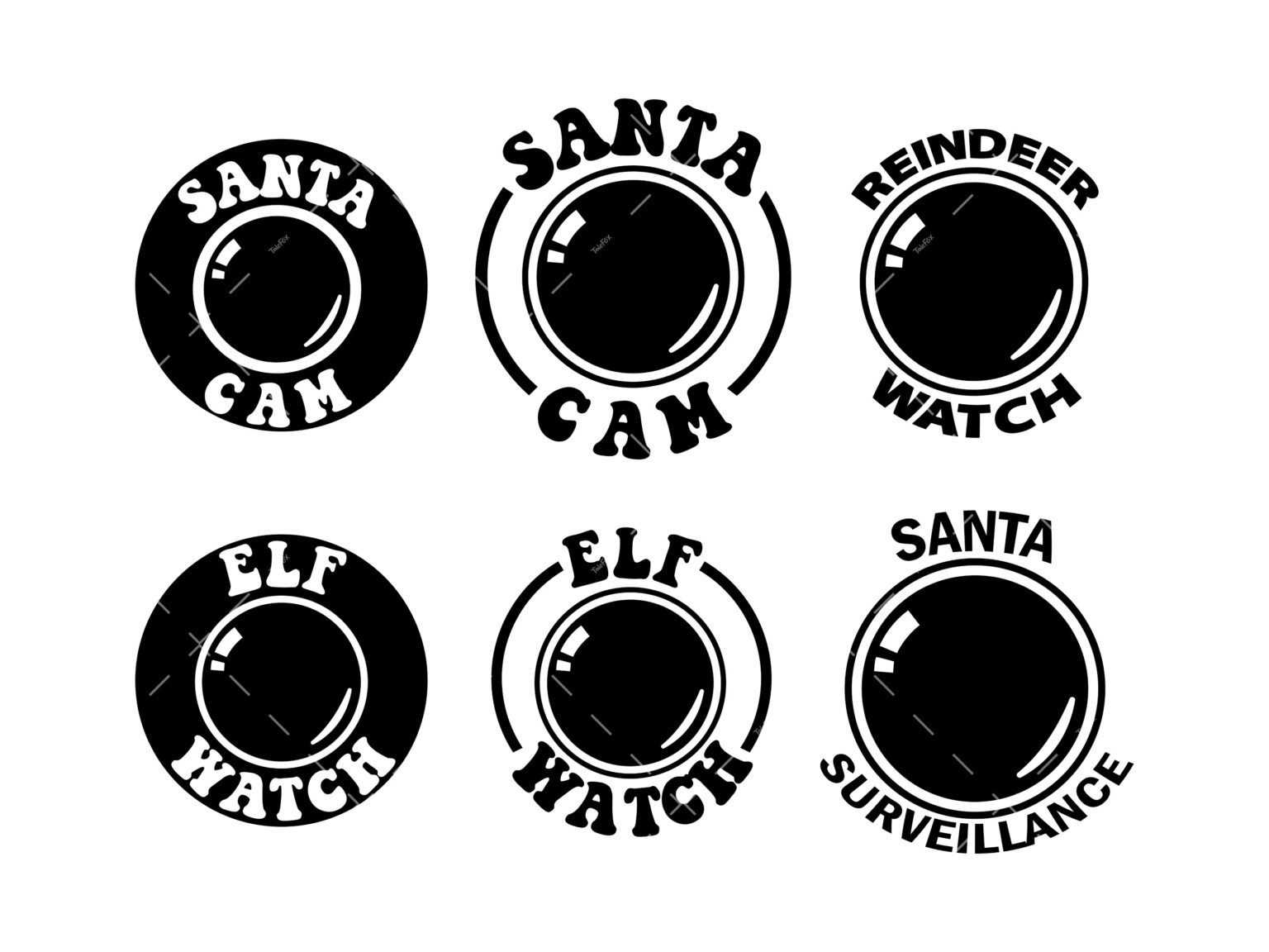 Santa Cam Svg Bundle, PNG, PDF, Santa Cam Png, Reindeer Watch, Elf Watch