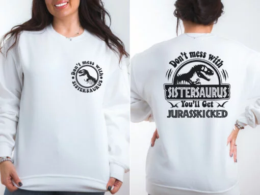 Sistersaurus SVG front and back design