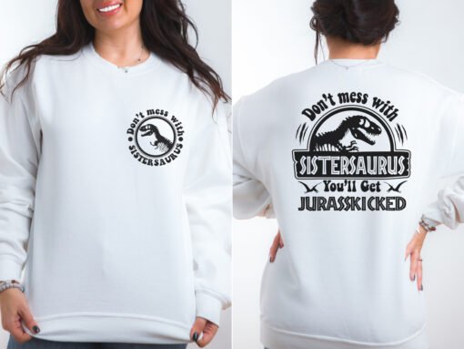 Sistersaurus SVG front and back design
