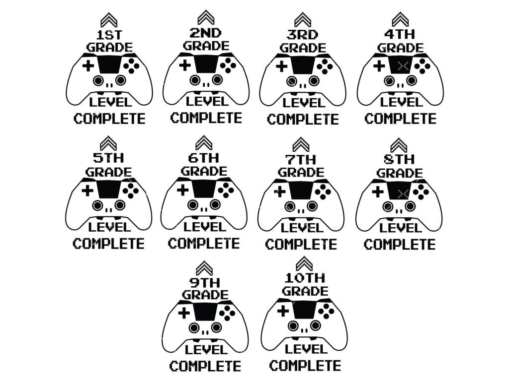1-10 Grade Level Complete SVG