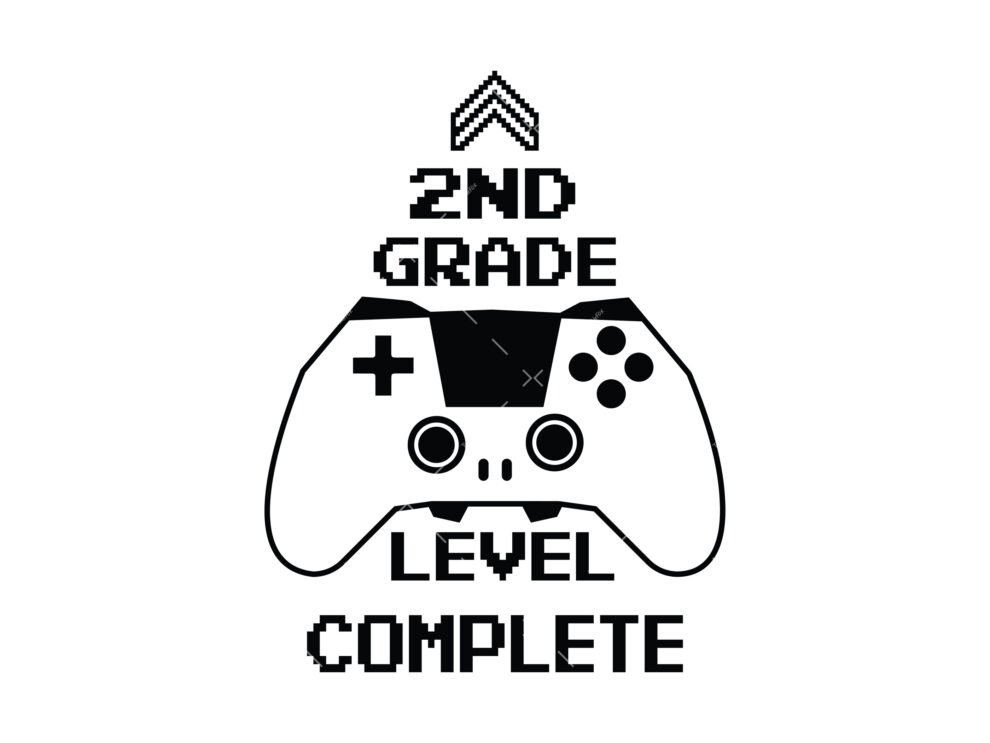 Nd Grade Level Complete Svg Png Pdf Gamer Svg Game Player Svg