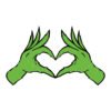 Grinch hand SVG