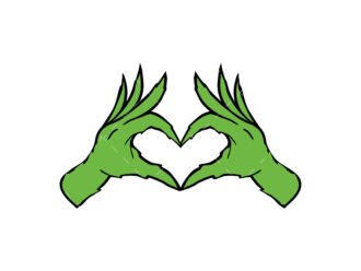 Grinch hand SVG