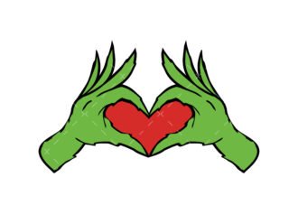 Grinch hand SVG