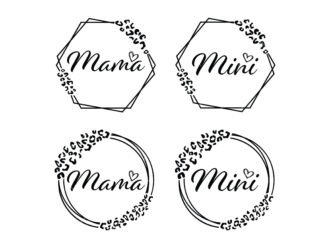 Leopard Mama Mini svg