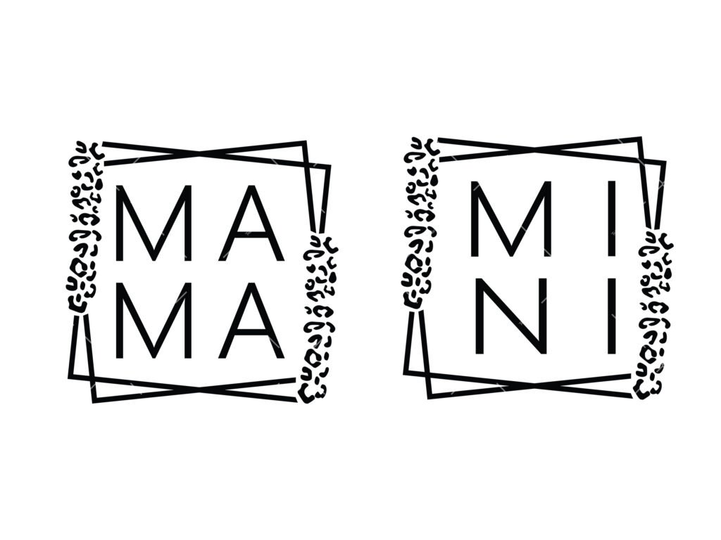 Leopard Mama Mini svg