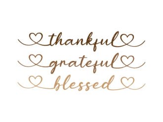 Thankful, Grateful, Blessed SVG