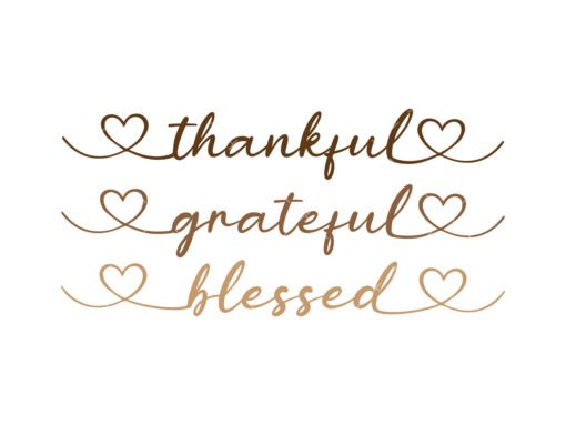 Thankful, Grateful, Blessed SVG