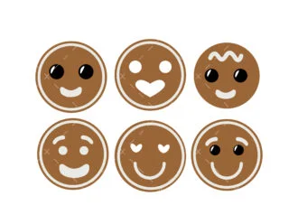 Gingerbread face SVG