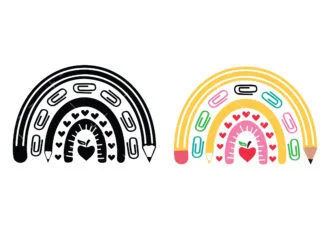 School rainbow SVG