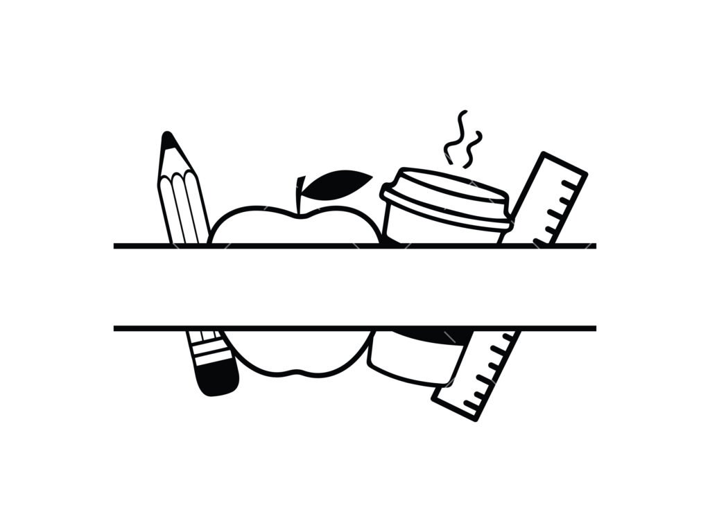 Teacher Split Monogram SVG,