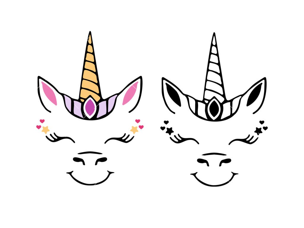 Unicorn face SVG