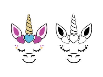Unicorn face SVG