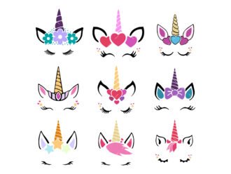 Unicorn face SVG