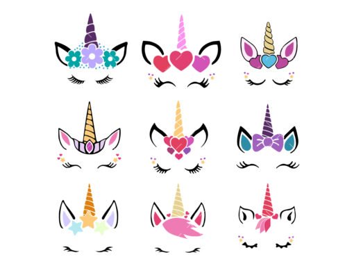 Unicorn face SVG