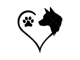dog lover heart svg