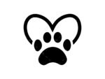 dog paw heart svg