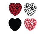 dog paw heart svg
