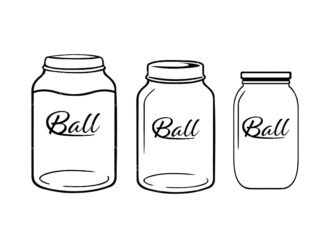 Mason Jar ball SVG