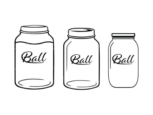 Mason Jar ball SVG
