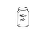Mason Jar SVG bless you