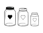 Mason Jar heart SVG