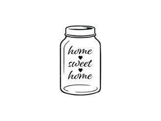 Mason Jar SVG home sweet home