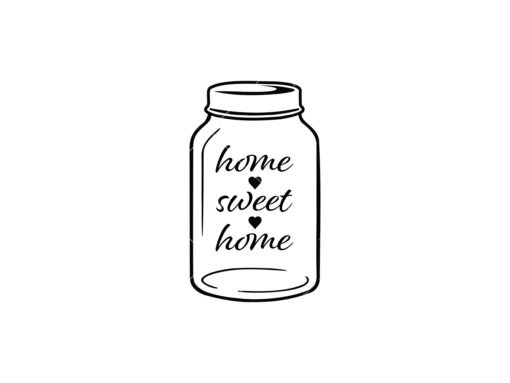 Mason Jar SVG home sweet home