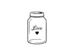 Mason Jar love SVG