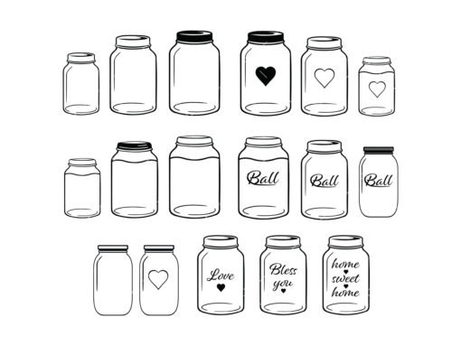 Mason Jar SVG bundle