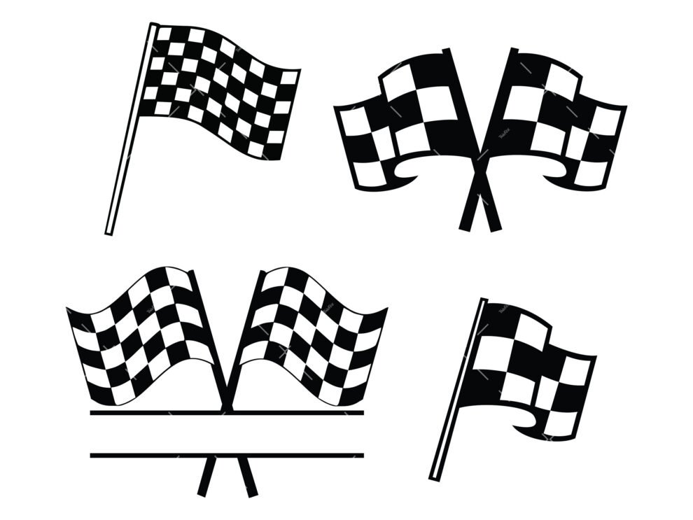 Racing Flag SVG Bundle , PNG, PDF, Car Flag SVG, Checker SVG, Racing