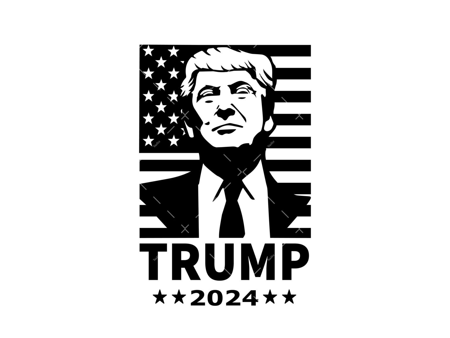 Trump 2024 SVG, PDF, PNG, Trump America Flag SVG