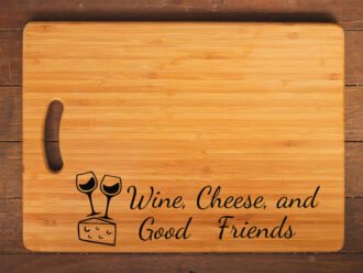 Wine, Cheese and Good Friends SVG