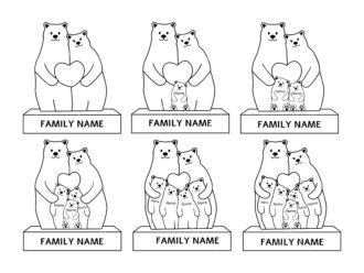 Bear Family Custom SVG