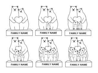 Bear Family Custom SVG