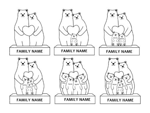 Bear Family Custom SVG