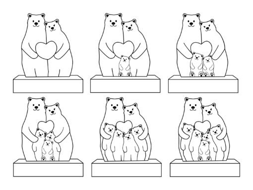 Bear Family Custom SVG