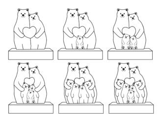 Bear Family Custom SVG