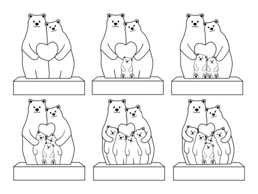 Bear Family Custom SVG