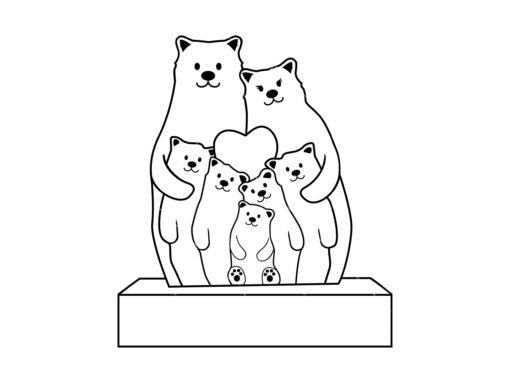 Bear Family Custom SVG