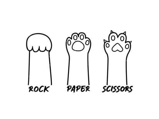 Rock Paper Scissors Cat Svg