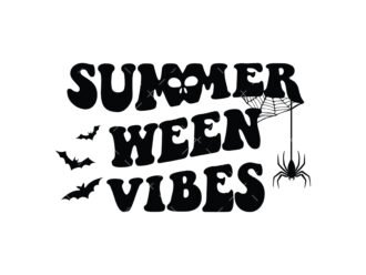 Summerween Vibes SVG, PDF, PNG, Summer Vibes, Goth Svg, Gothic Svg, Goth girl Svg, Spooky Summer