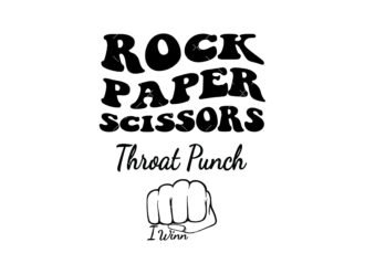 Rock paper scissors throat punch SVG