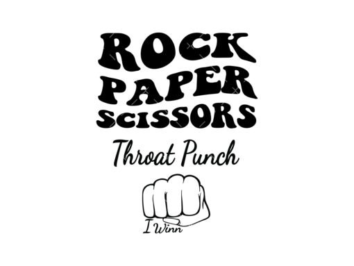 Rock paper scissors throat punch SVG